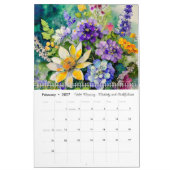 Schöne bemalte Geburtsmonate Blume Kalender (Feb 2027)