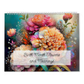 Schöne bemalte Geburtsmonate Blume Kalender (Titelbild)