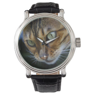 Schöne Bengalische Katze Armbanduhr