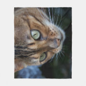 Schöne Bengalische Katze Fleecedecke (Vorderseite)