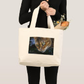 Schöne Bengalische Katze Jumbo Stoffbeutel (Vorderseite (Produkt))
