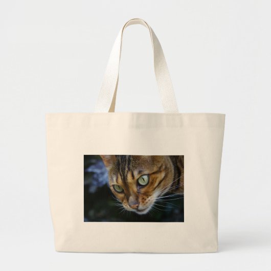 Schöne Bengalische Katze Jumbo Stoffbeutel (Vorne)