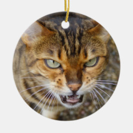 Schöne Bengalische Katze Keramikornament
