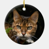 Schöne Bengalische Katze Keramikornament (Hinten)