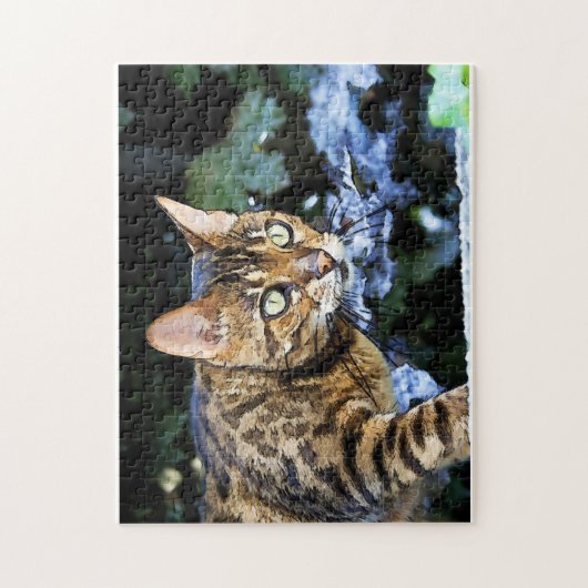 Schöne bengalische Katze Puzzle (Vertikal)