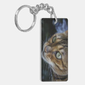 Schöne Bengalische Katze Schlüsselanhänger (Vorderseite links)