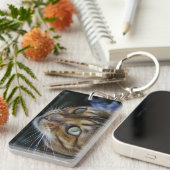 Schöne Bengalische Katze Schlüsselanhänger (Vorderseite rechts)