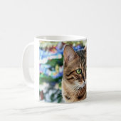 Schöne bengalische Katzen-weiße klassische weiße Kaffeetasse (Vorderseite Links)