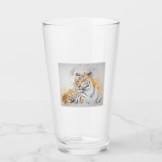 Schöne Bengalische Tigermalerei Glas (Vorderseite)