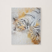 Schöne Bengalische Tigermalerei Puzzle (Vertikal)