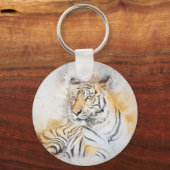 Schöne Bengalische Tigermalerei Schlüsselanhänger (Vorderseite)
