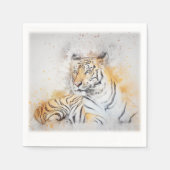 Schöne Bengalische Tigermalerei Serviette (Vorderseite)