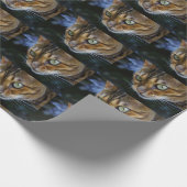 Schöne Bengalkatze Geschenkpapier (Ecke)