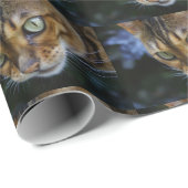 Schöne Bengalkatze Geschenkpapier (Rolleneckpunkt)