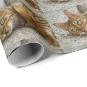Schöne Bengalkatze Geschenkpapier (Rolleneckpunkt)