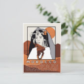 Schöne Berber Frau in Marrakesch Marokko Postkarte (Stehend Vorderseite)