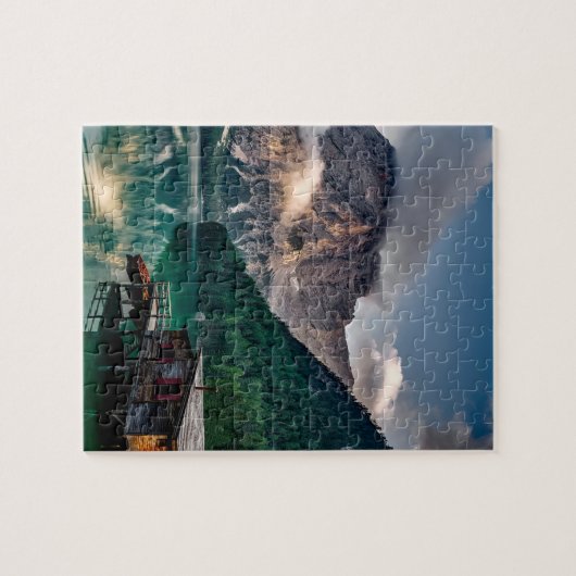 Schöne Berg- und Seenlandschaft in Italien Puzzle (Horizontal)