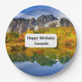 Schöne Berge Fotografie Geburtstag Pappteller (Vorderseite)