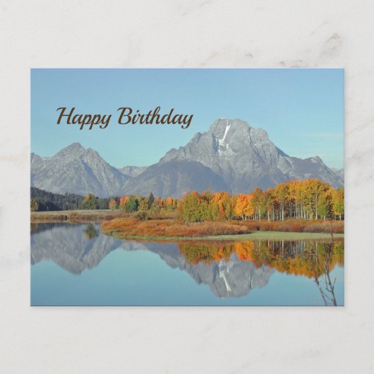 Schöne Berge Herbst Geburtstag Postkarte (Vorderseite)