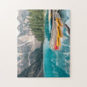 Schöne Berge Kanuee Landschaft Puzzle (Vertikal)