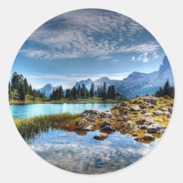 Schöne Berge Meadows Lake Scene Stickers