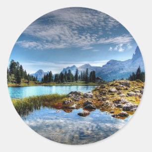 Schöne Berge Meadows Lake Scene Stickers