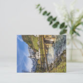 Schöne Berge mit Kirche Postkarte (Stehend Vorderseite)