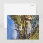 Schöne Berge mit Kirche Postkarte (Vorne/Hinten)