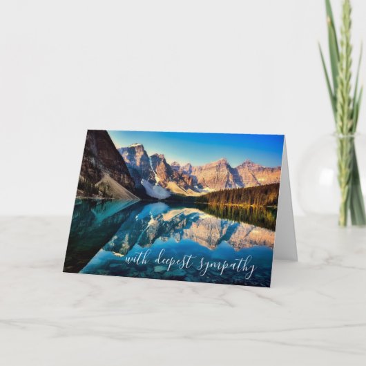 Schöne Berge Ruhe Wasserwelt Beileid Karte (Vorderseite)
