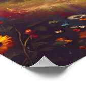 Schöne Berge und ein magischer Fluss Poster (Ecke)