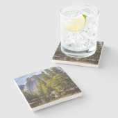 Schöne Berge von Yosemite Steinuntersetzer (Seitenansicht)