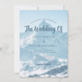Schöne Bergfotografie Winterhochzeit Einladung (Vorderseite)