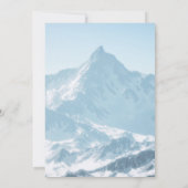 Schöne Bergfotografie Winterhochzeit Einladung (Rückseite)