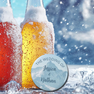 Schöne Bergfotografie Winterhochzeit Flaschenöffner