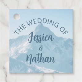 Schöne Bergfotografie Winterhochzeit Geschenkanhänger