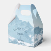 Schöne Bergfotografie Winterhochzeit Geschenkschachtel (Vorderseite)