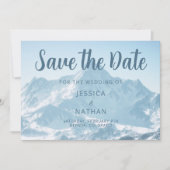 Schöne Bergfotografie Winterhochzeit Save The Date (Vorderseite)