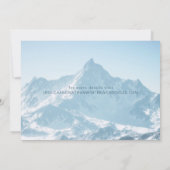 Schöne Bergfotografie Winterhochzeit Save The Date (Rückseite)