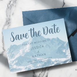 Schöne Bergfotografie Winterhochzeit Save The Date