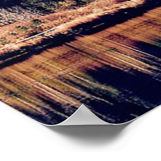 Schöne Bergkulisse mit Lake Poster (Ecke)