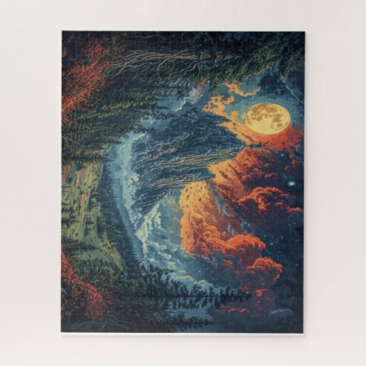 Schöne Bergkulisse Puzzle (Vertikal)