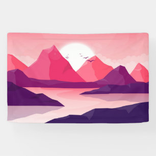 Schöne Berglandschaft Banner