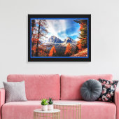 Schöne Berglandschaft Canvas Print Leinwanddruck (Insitu (Wohnzimmer))