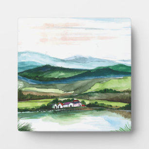 Schöne Berglandschaft Fotoplatte