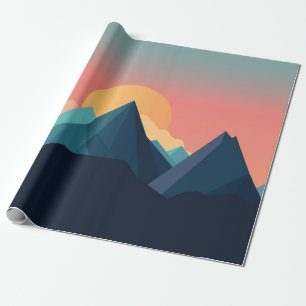 Schöne Berglandschaft Geschenkpapier