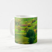Schöne Berglandschaft im Abend Sonnenlicht. Kaffeetasse (Vorderseite Links)