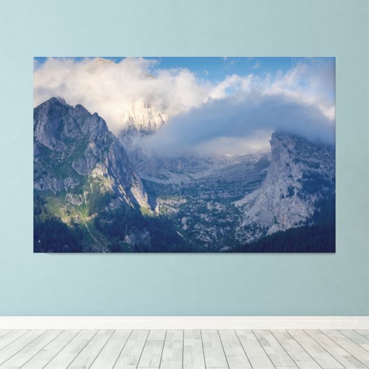 Schöne Berglandschaft Leinwanddruck (Insitu (Holzboden))