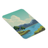 Schöne Berglandschaft Magnet (Rechte Seite)