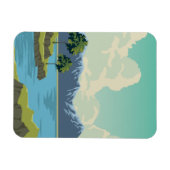Schöne Berglandschaft Magnet (Horizontal)