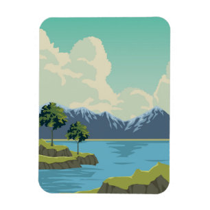 Schöne Berglandschaft Magnet